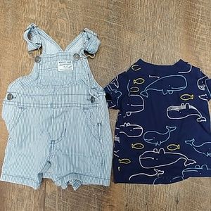 Carter's baby boy 2 piece whale set
